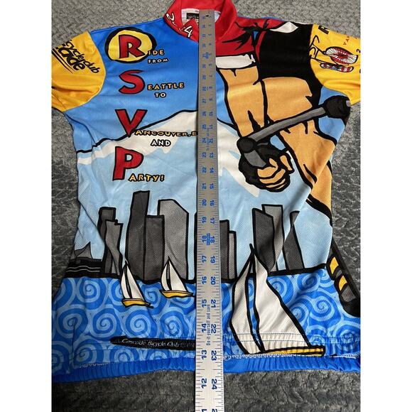 Vintage Cascade Cycling Jersey XS Bicycle Club RSVP 2004 Seattle To Vancouver BC - Picture 16 of 16